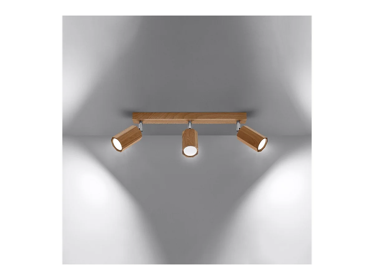 Plafonnier Tyrian 3 chêne