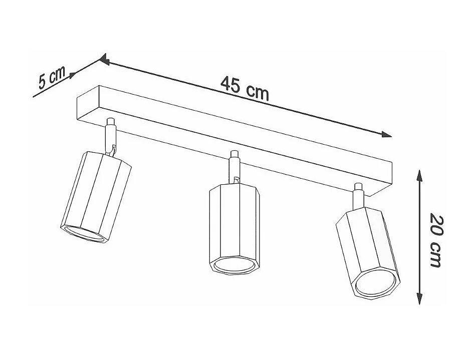 Plafonnier Tyrian 3 chêne