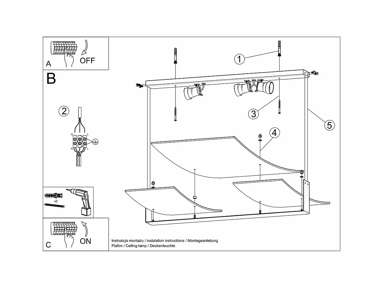 Plafonnier Celestia blanc