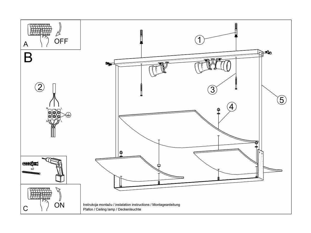 Plafonnier Celestia blanc