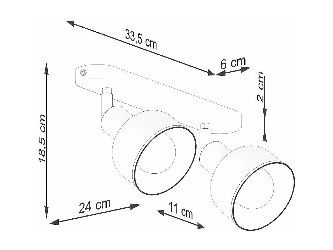 Plafonnier Elara 2 noir