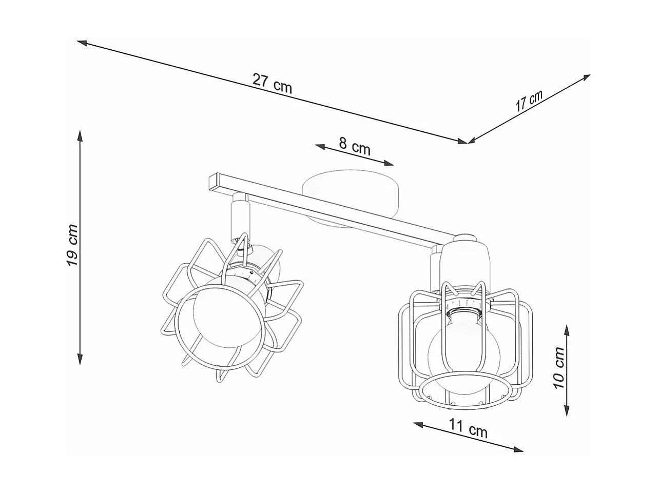 Plafonnier Cepheus 2 blanc