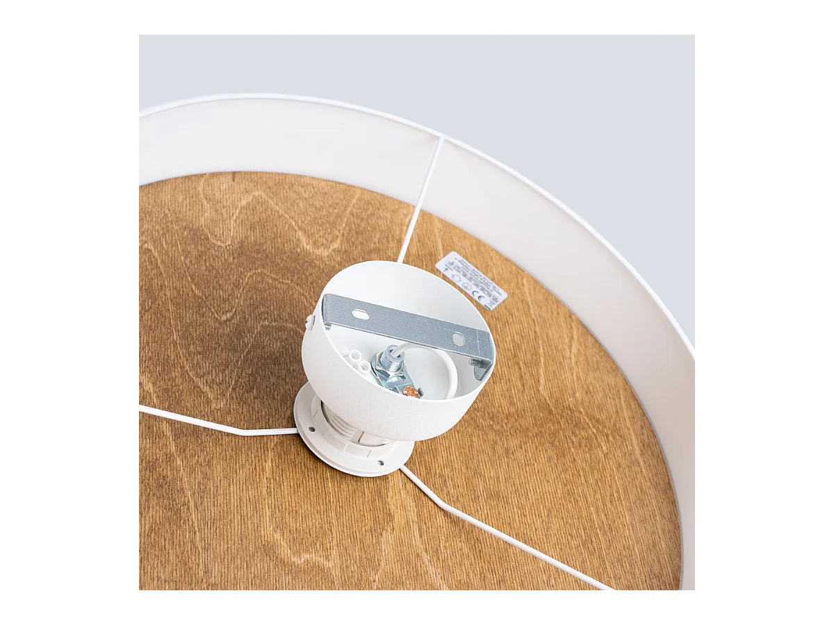 Plafonnier Marisol blanc-marron clair