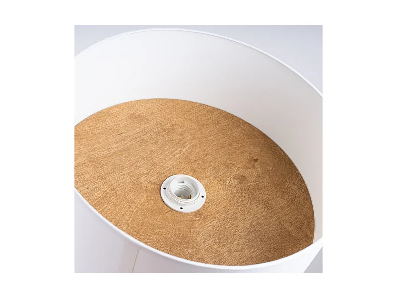 Plafonnier Marisol blanc-marron clair