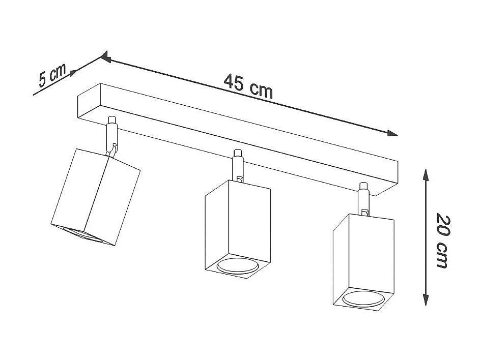 Plafonnier Kepler 3 chêne