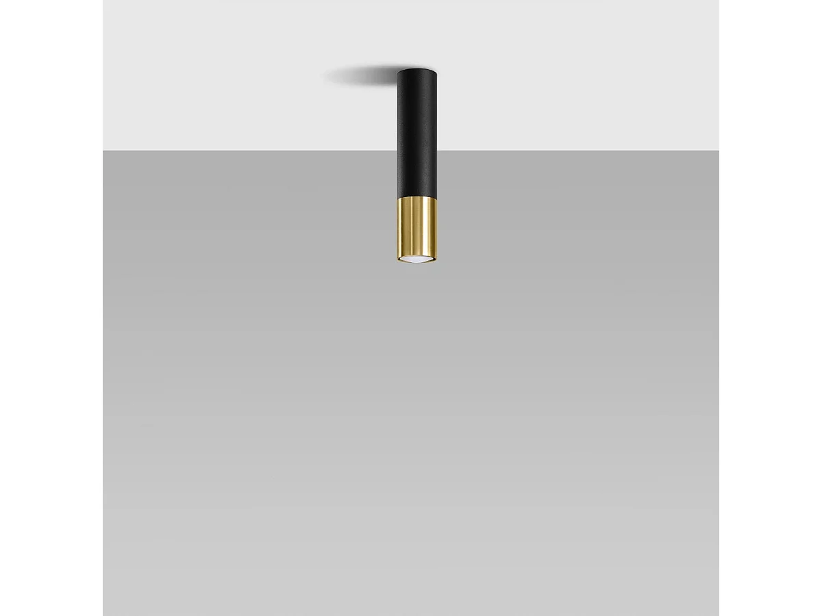 Plafonnier Luminous noir-doré