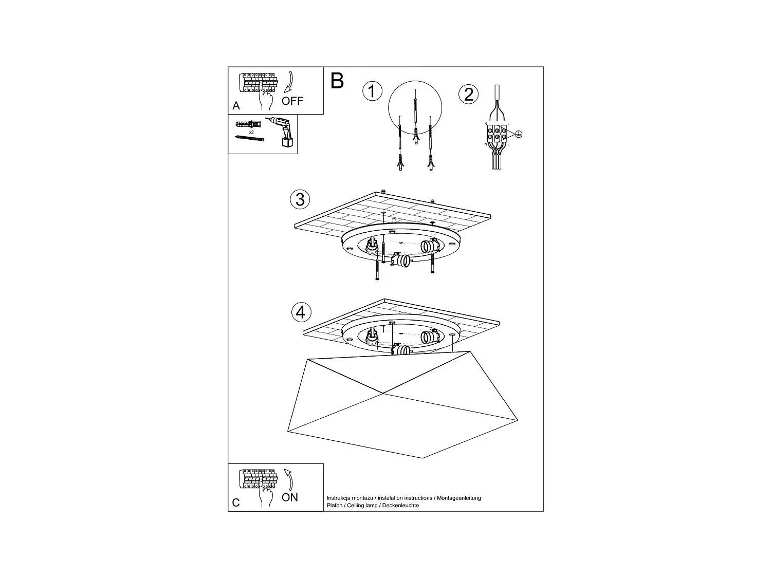 Plafonnier Hexastar 45 argent