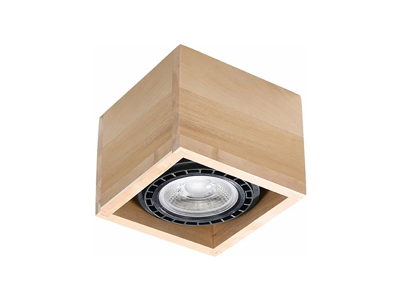 Plafonnier Quatron 1 bois naturel