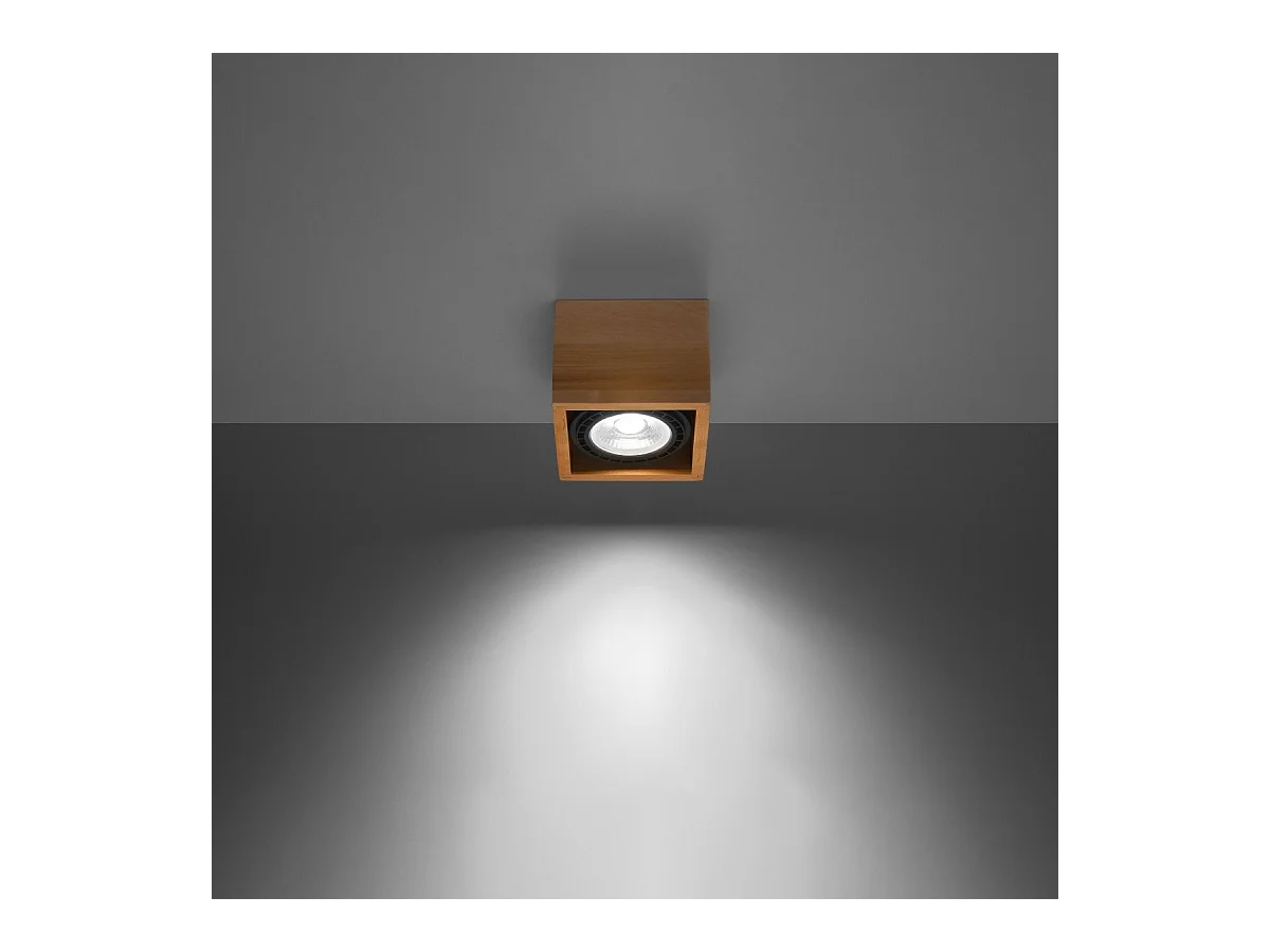 Plafonnier Quatron 1 bois naturel