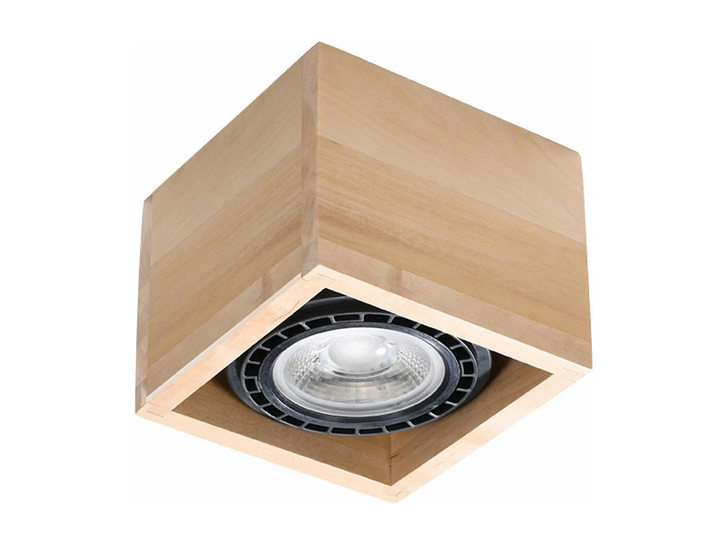 Plafonnier Quatron 1 bois naturel