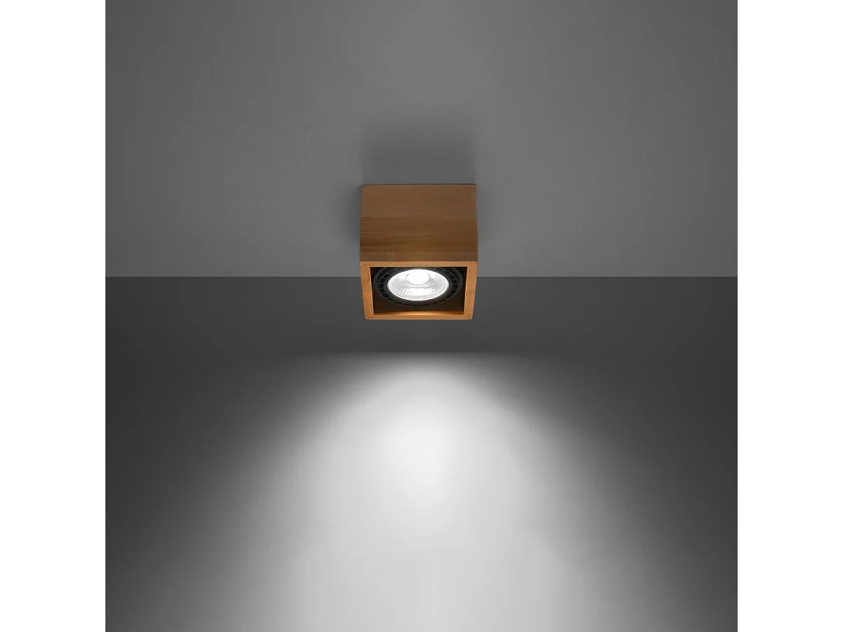 Plafonnier Quatron 1 bois naturel