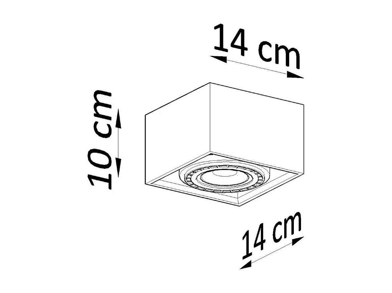 Plafonnier Quatron 1 bois naturel