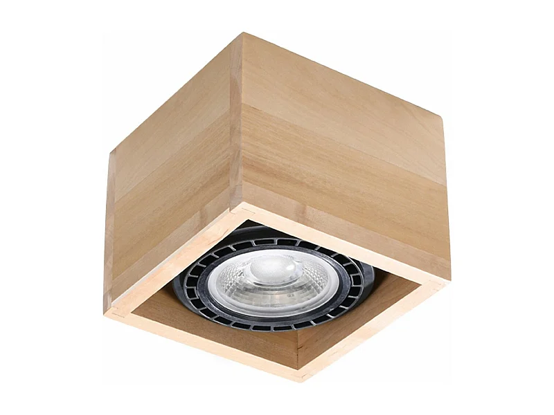 Plafonnier Quatron 1 bois naturel