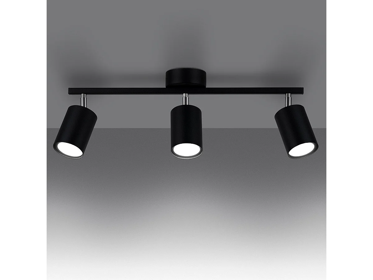Plafonnier Lucida 3 noir