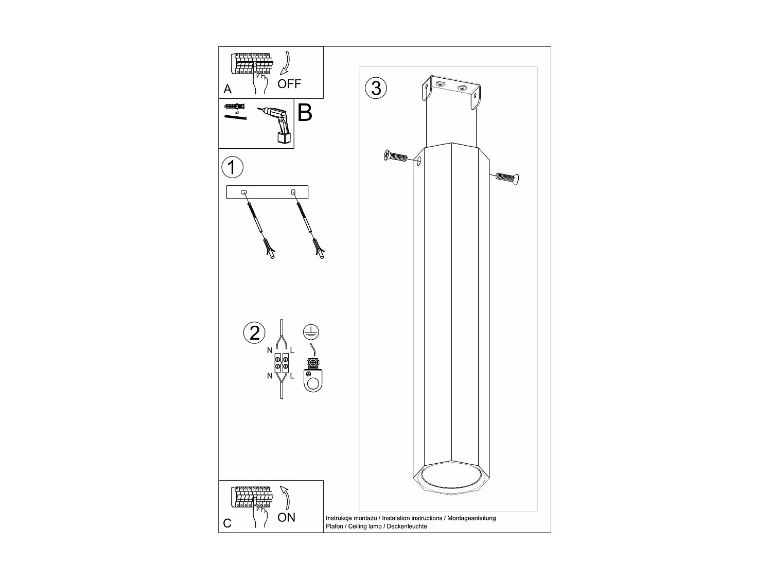 Plafonnier Tyrian 30 chêne