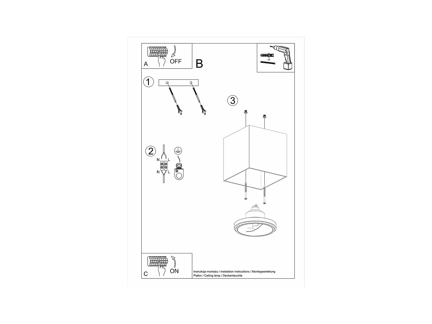 Plafonnier Blackhole gris