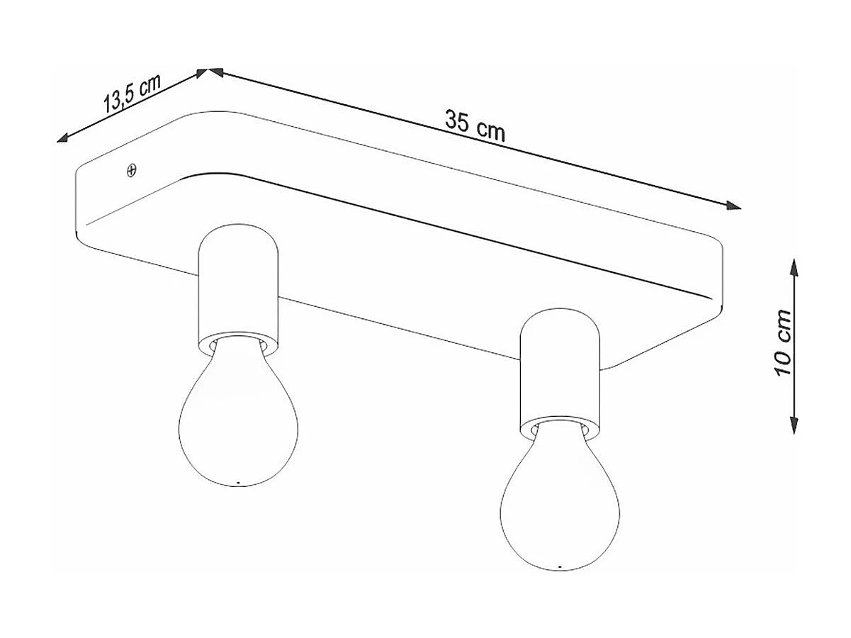 Plafonnier Solea 2 Gris