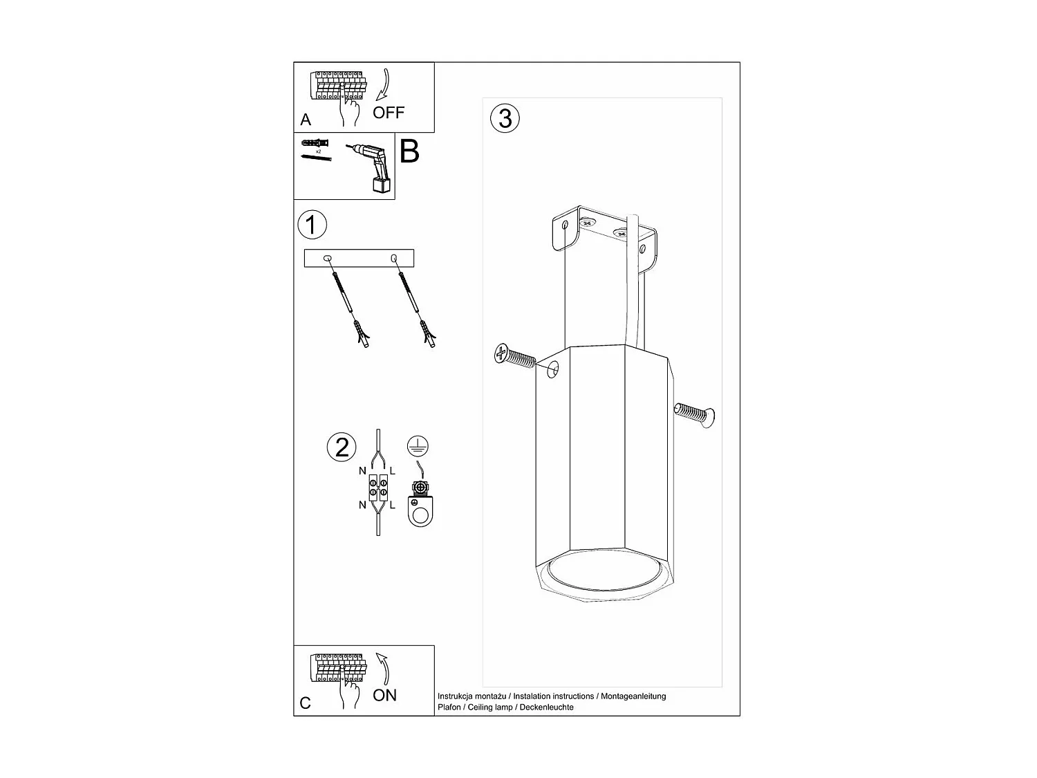 Plafonnier Tyrian 10 chêne