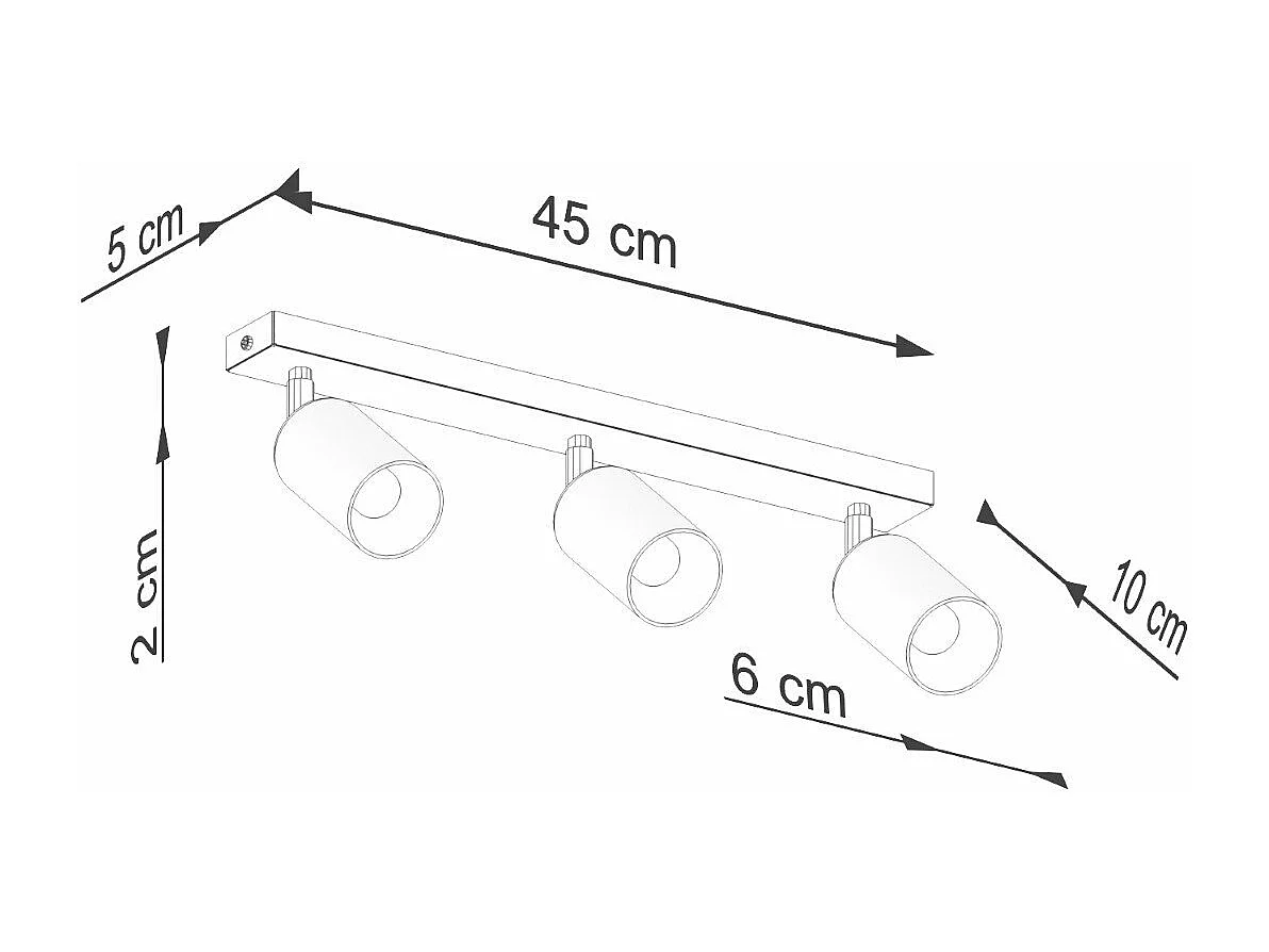 Plafonnier Vespera 3 noir-cooper
