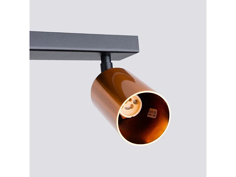 Plafonnier Vespera 3 noir-cooper