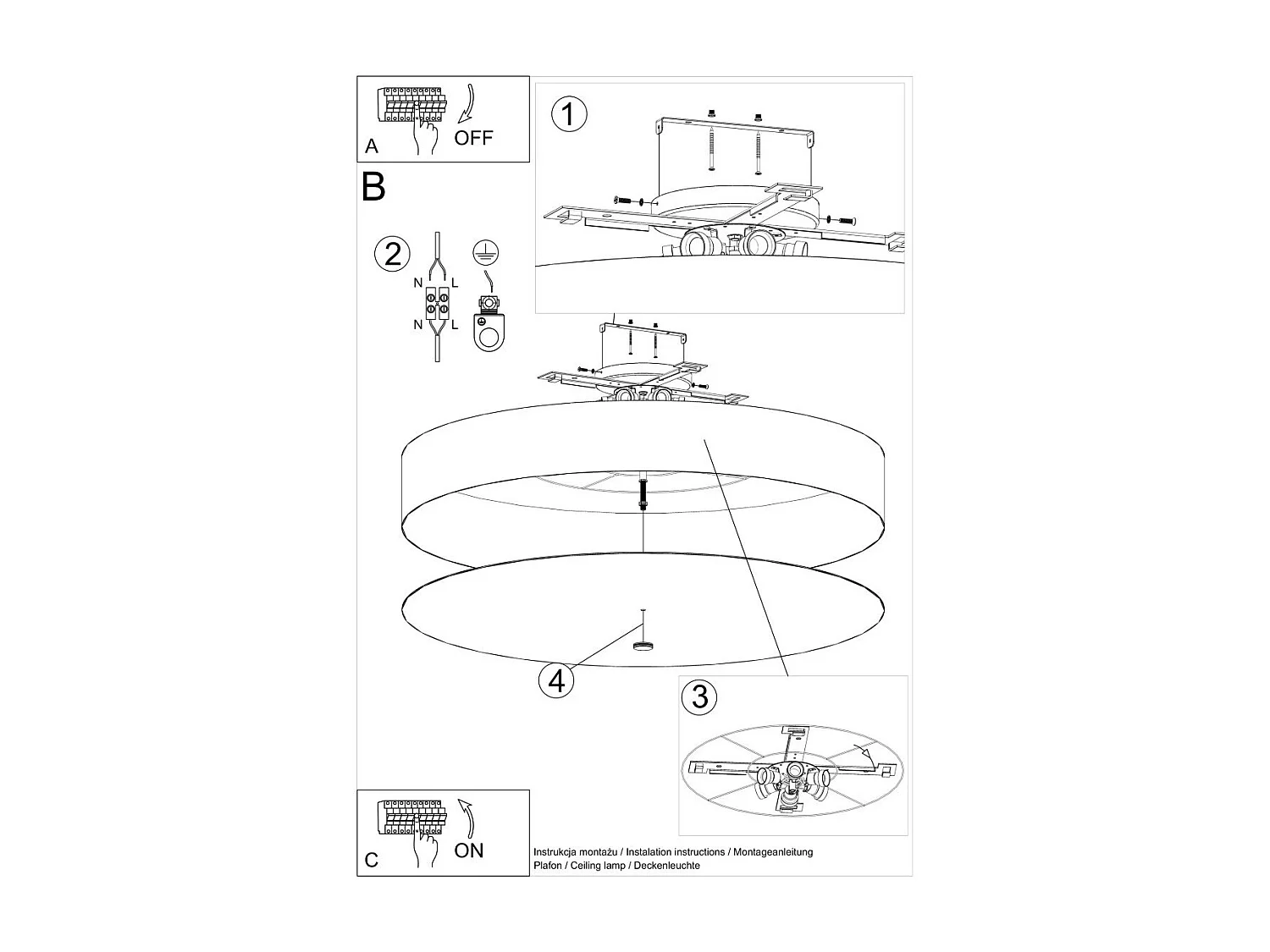 Plafonnier Aspidiske 100 blanc