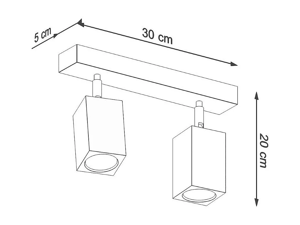 Plafonnier Kepler 2 chêne