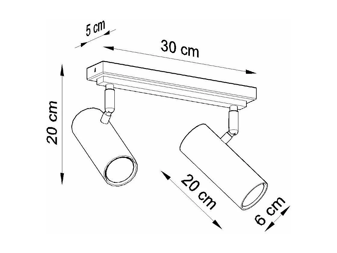 Plafonnier Directional 2 noir