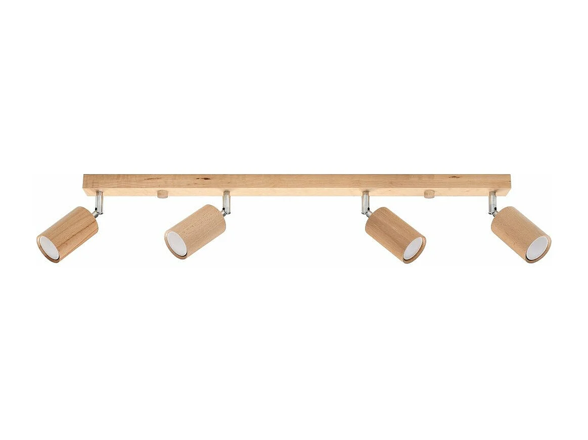 Plafonnier Boreal 4 en bois naturel