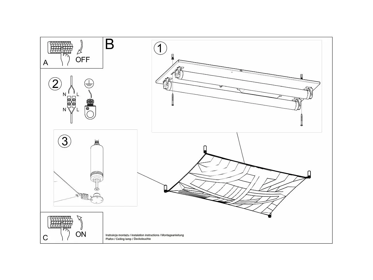 Plafonnier Lunara 1 blanc