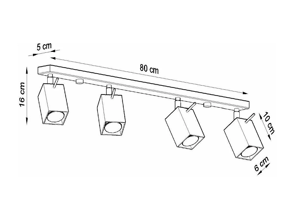 Plafonnier Radiara 4L gris