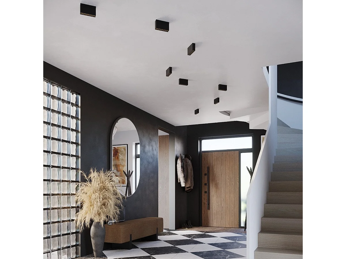 Plafonnier Soleil noir LED