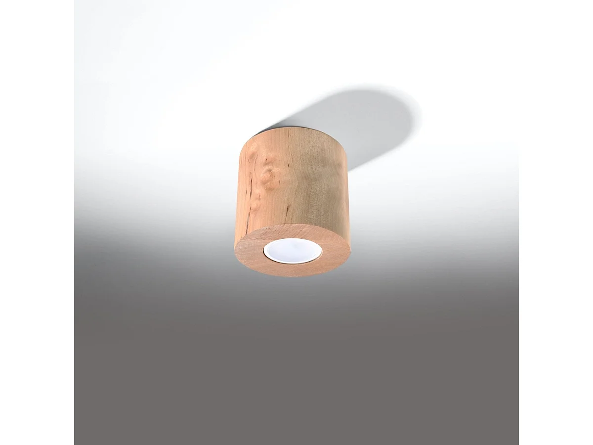 Plafonnier Orbitum bois naturel