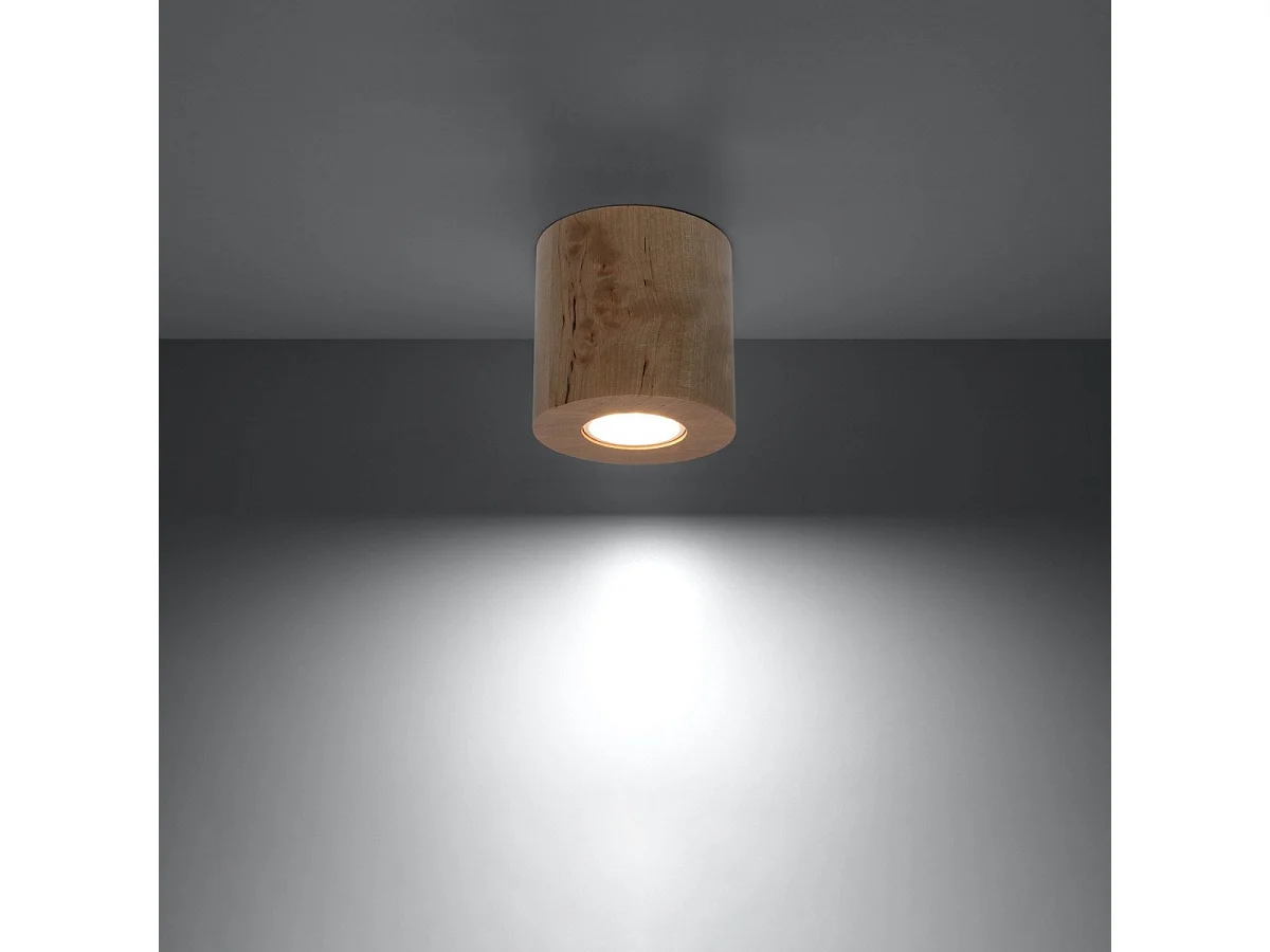 Plafonnier Orbitum bois naturel