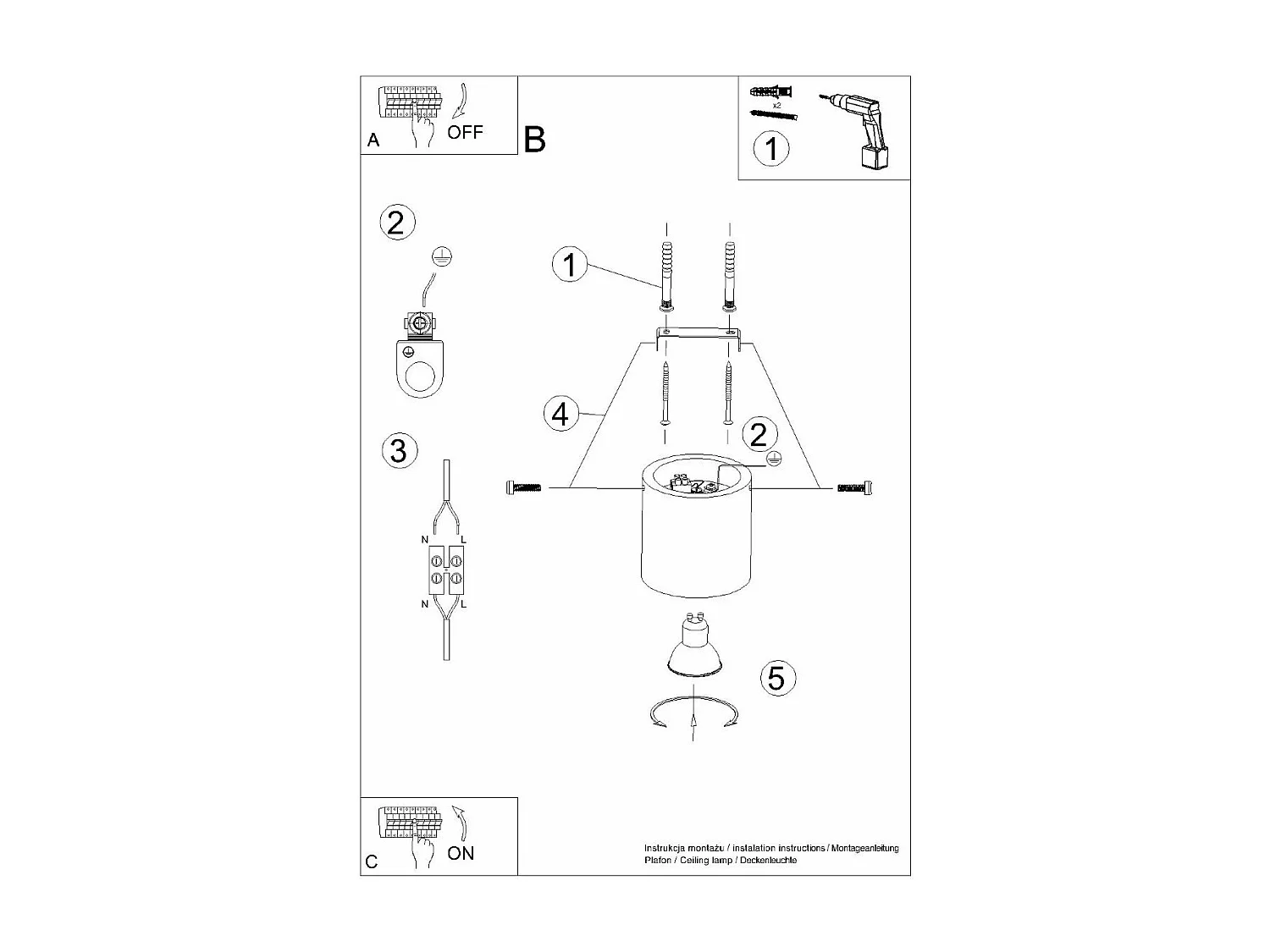 Plafonnier Orbitum bois naturel