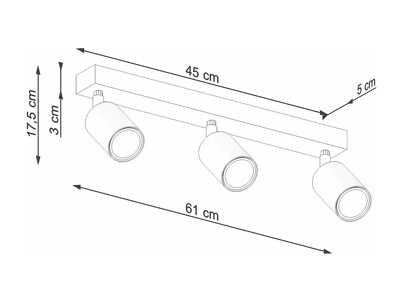 Plafonnier Dior 3L noir