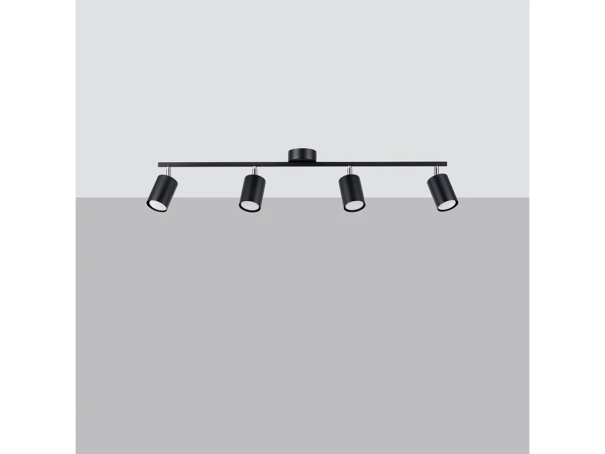 Plafonnier Lucida 4L noir