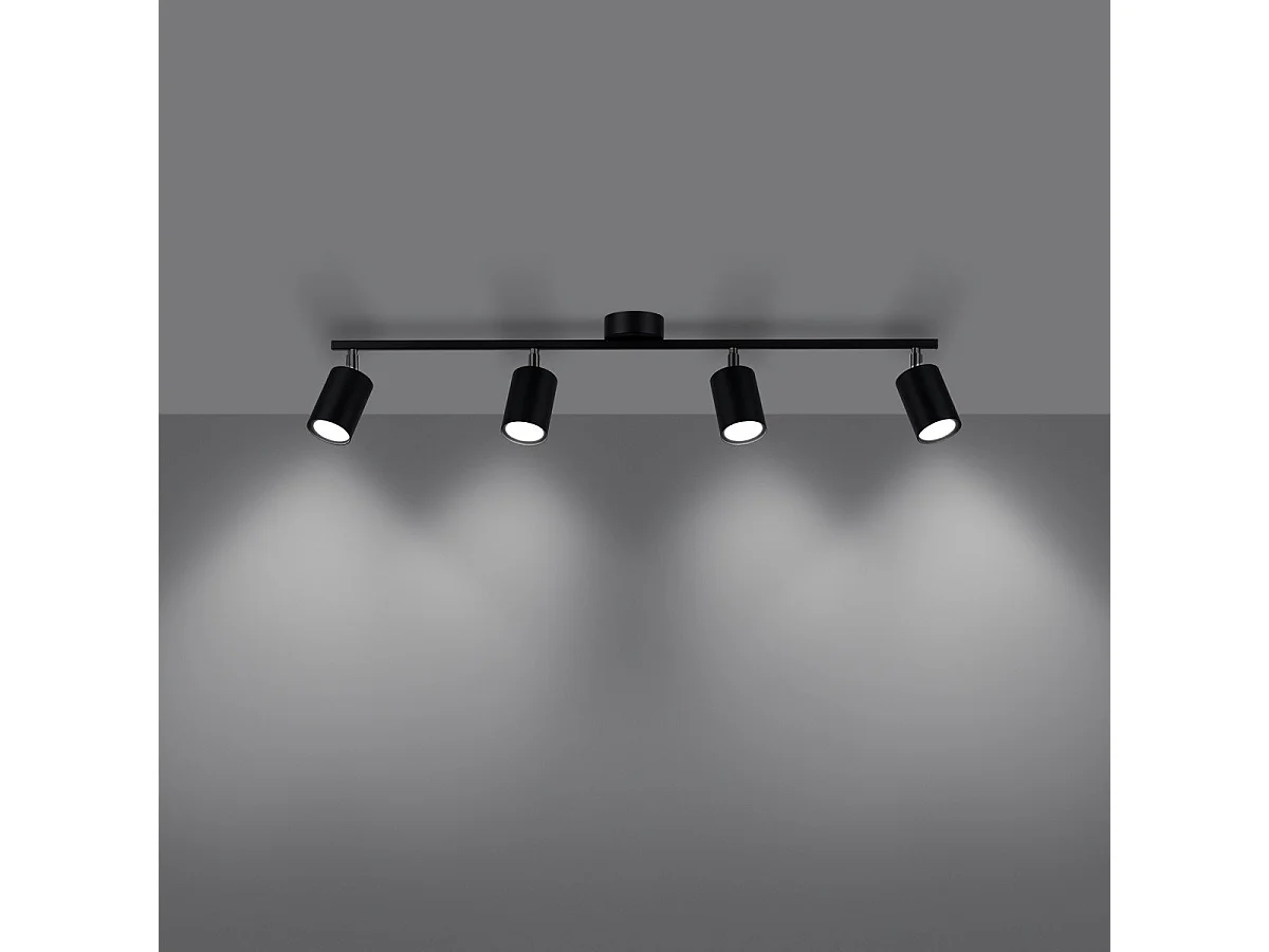 Plafonnier Lucida 4L noir
