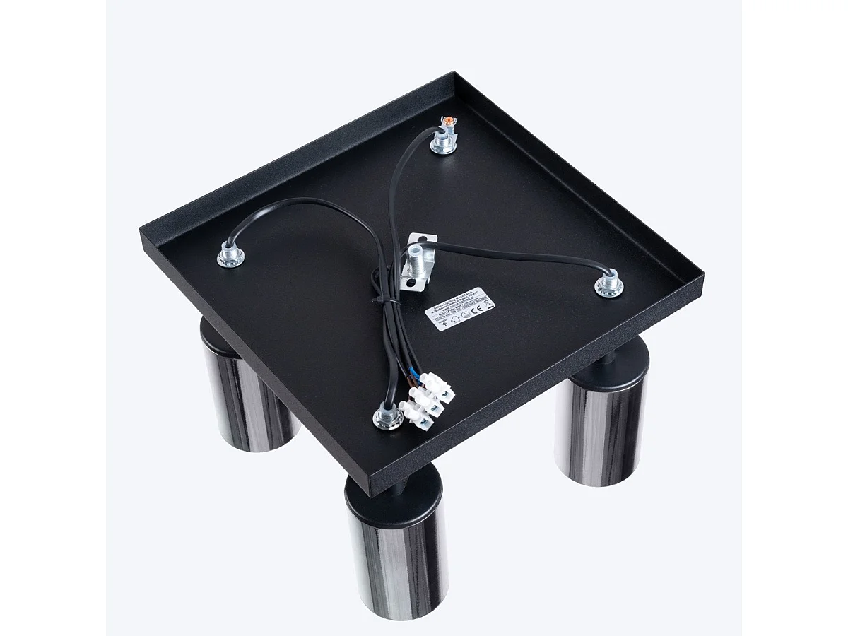 Plafonnier Vespera 4 noir-chrome