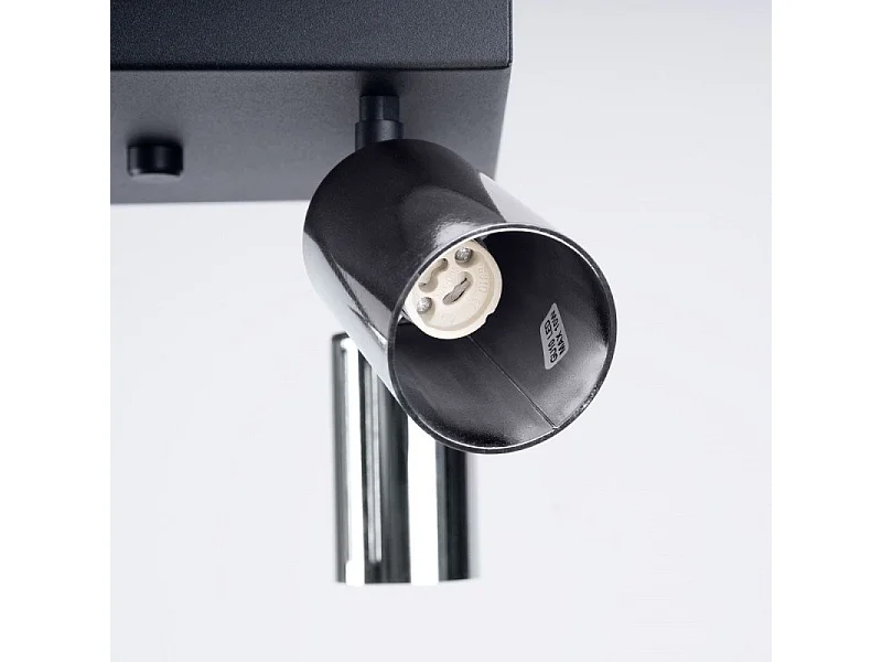 Plafonnier Vespera 4 noir-chrome