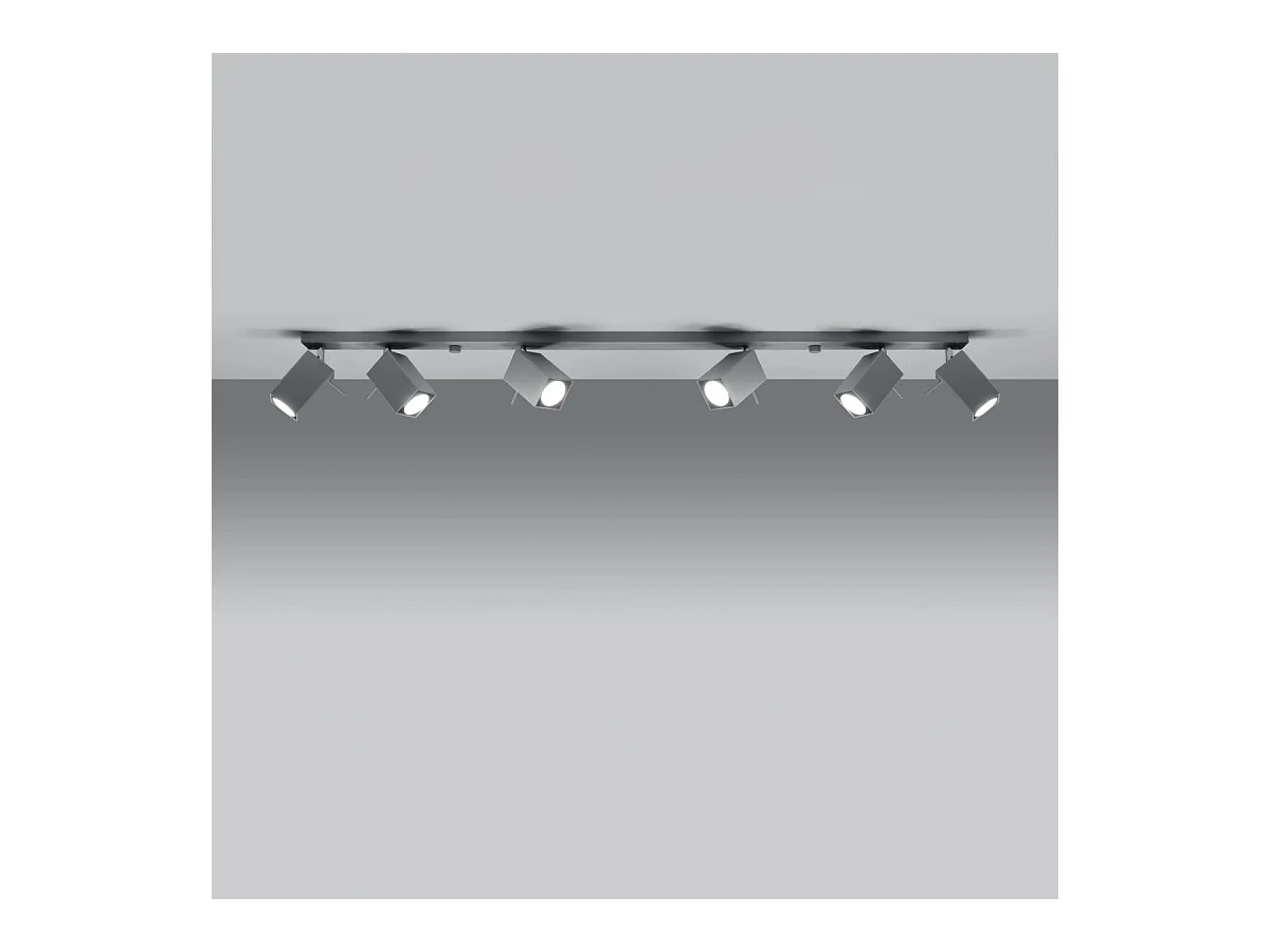 Plafonnier Radiara 6L gris