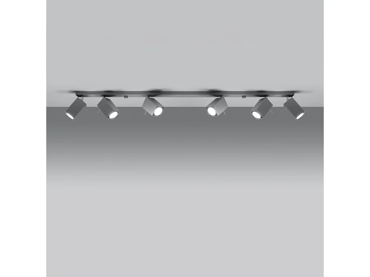 Plafonnier Radiara 6L gris