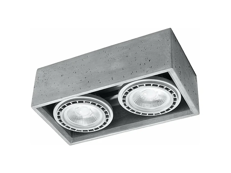 Plafonnier Quatron 2 béton