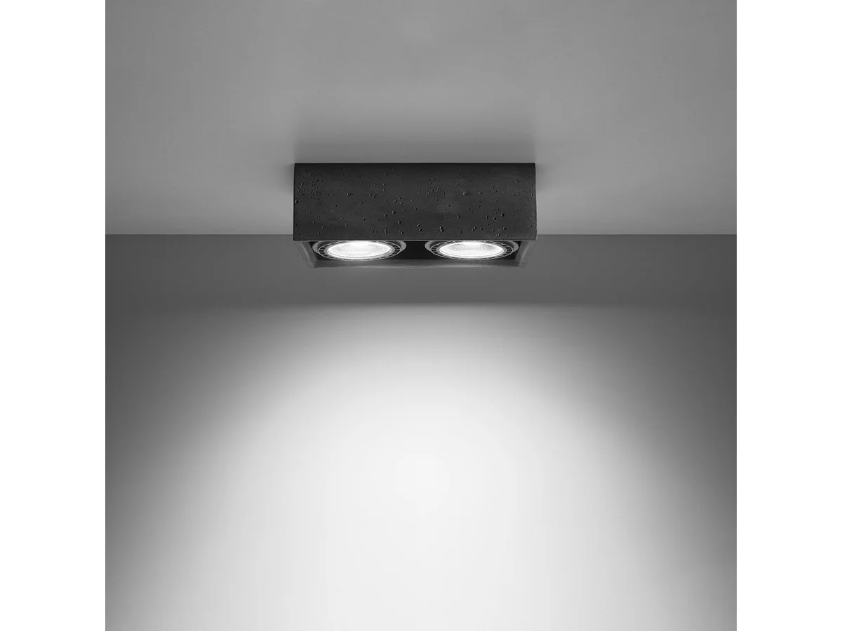 Plafonnier Quatron 2 béton