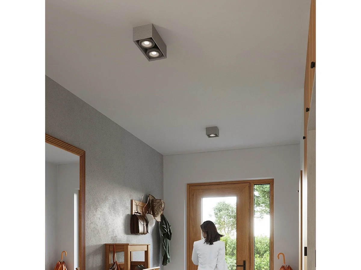 Plafonnier Quatron 2 béton