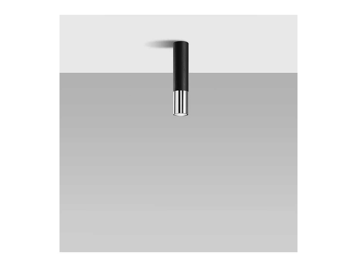 Plafonnier Luminous noir-chrome