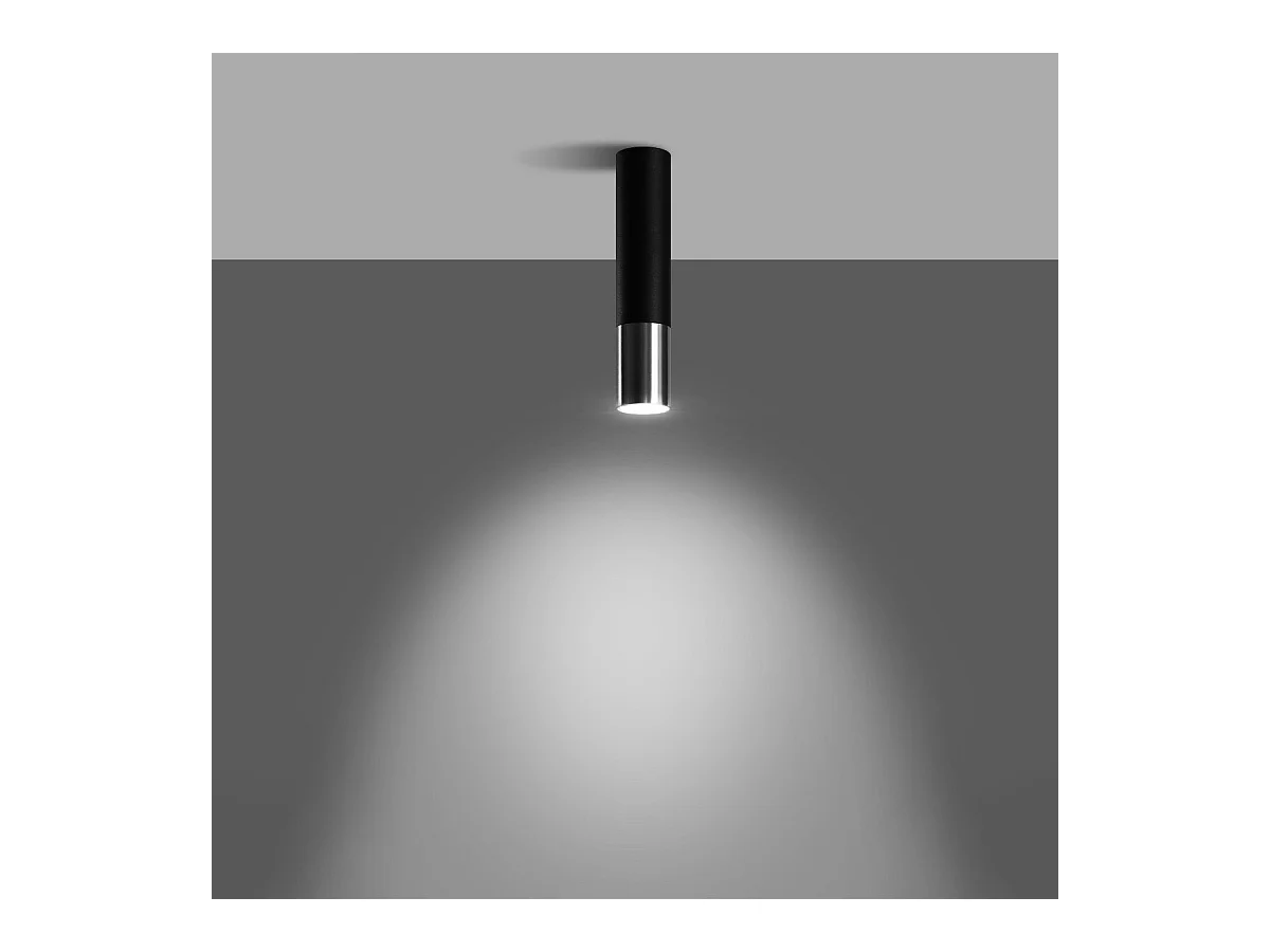 Plafonnier Luminous noir-chrome