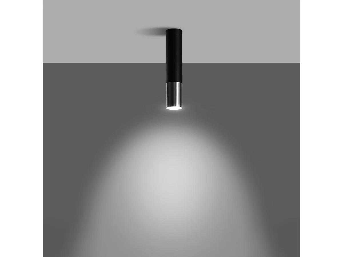 Plafonnier Luminous noir-chrome