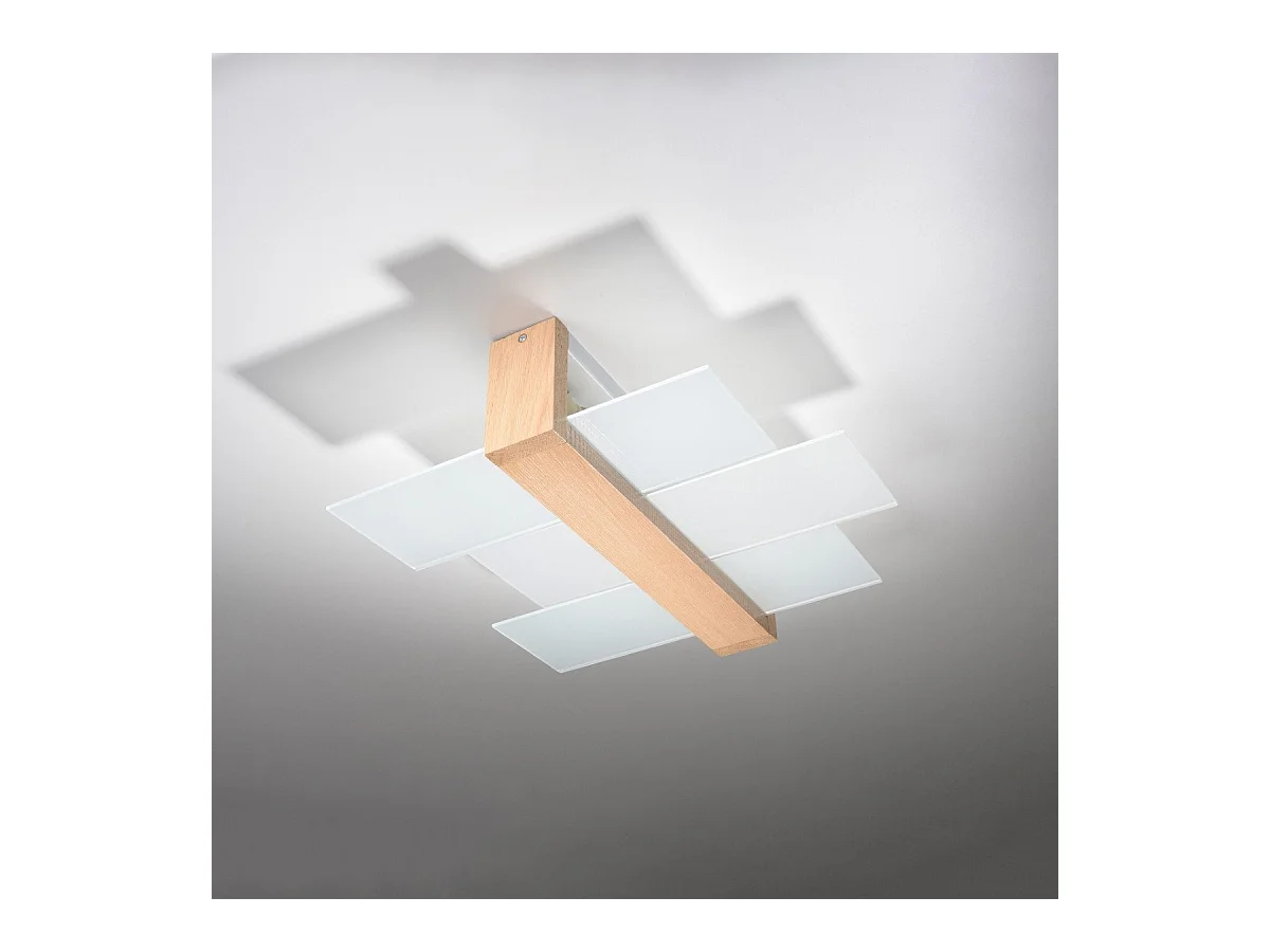 Plafonnier Phoenix 2 en bois naturel