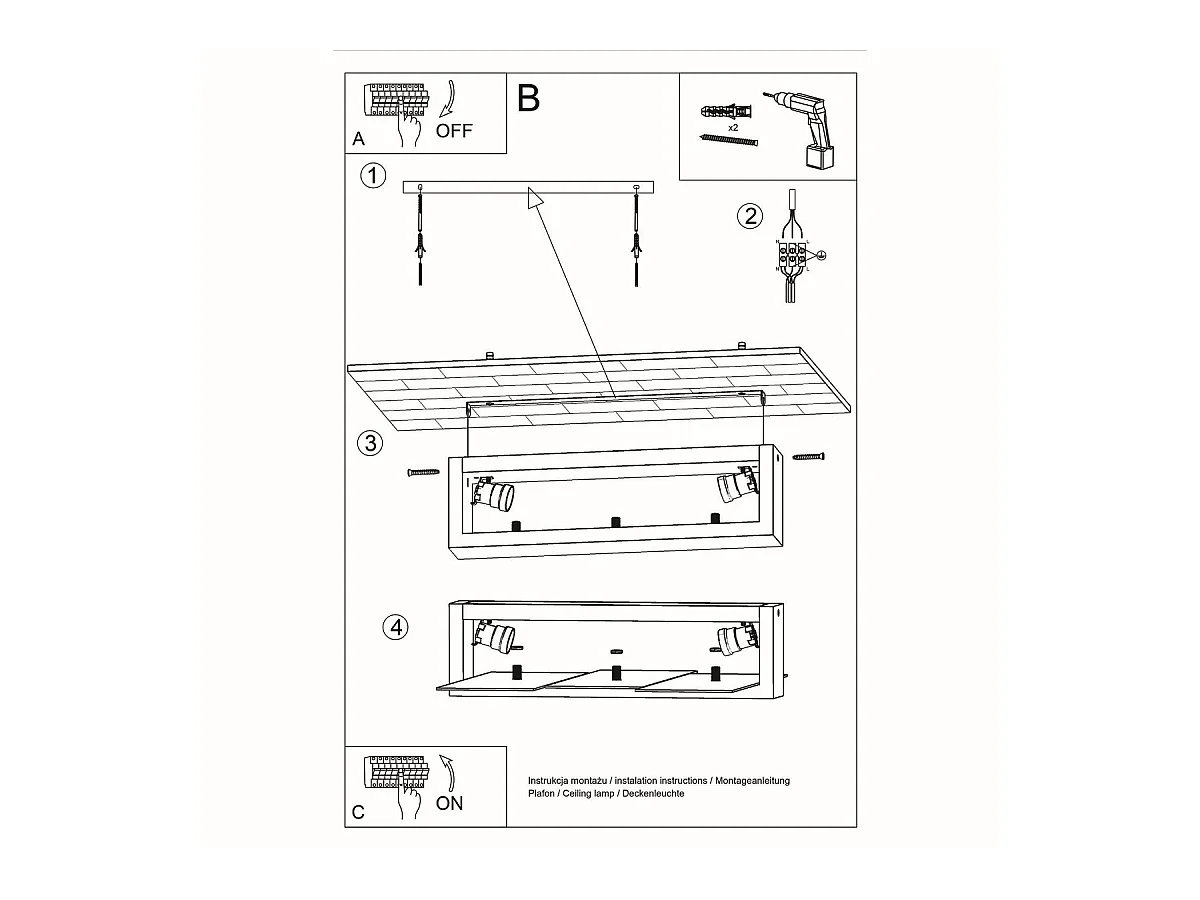 Plafonnier Phoenix 2 en bois naturel