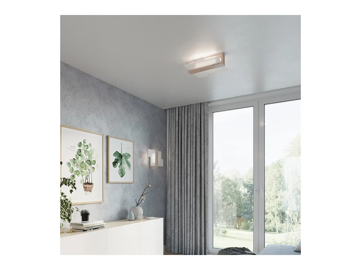 Plafonnier Phoenix 2 en bois naturel